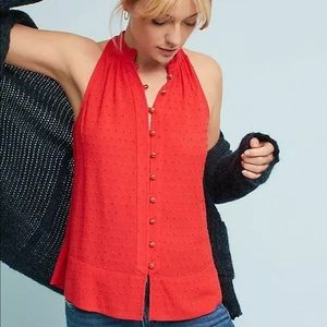 Anthropologie Maeve PXXS Halter Top Petite